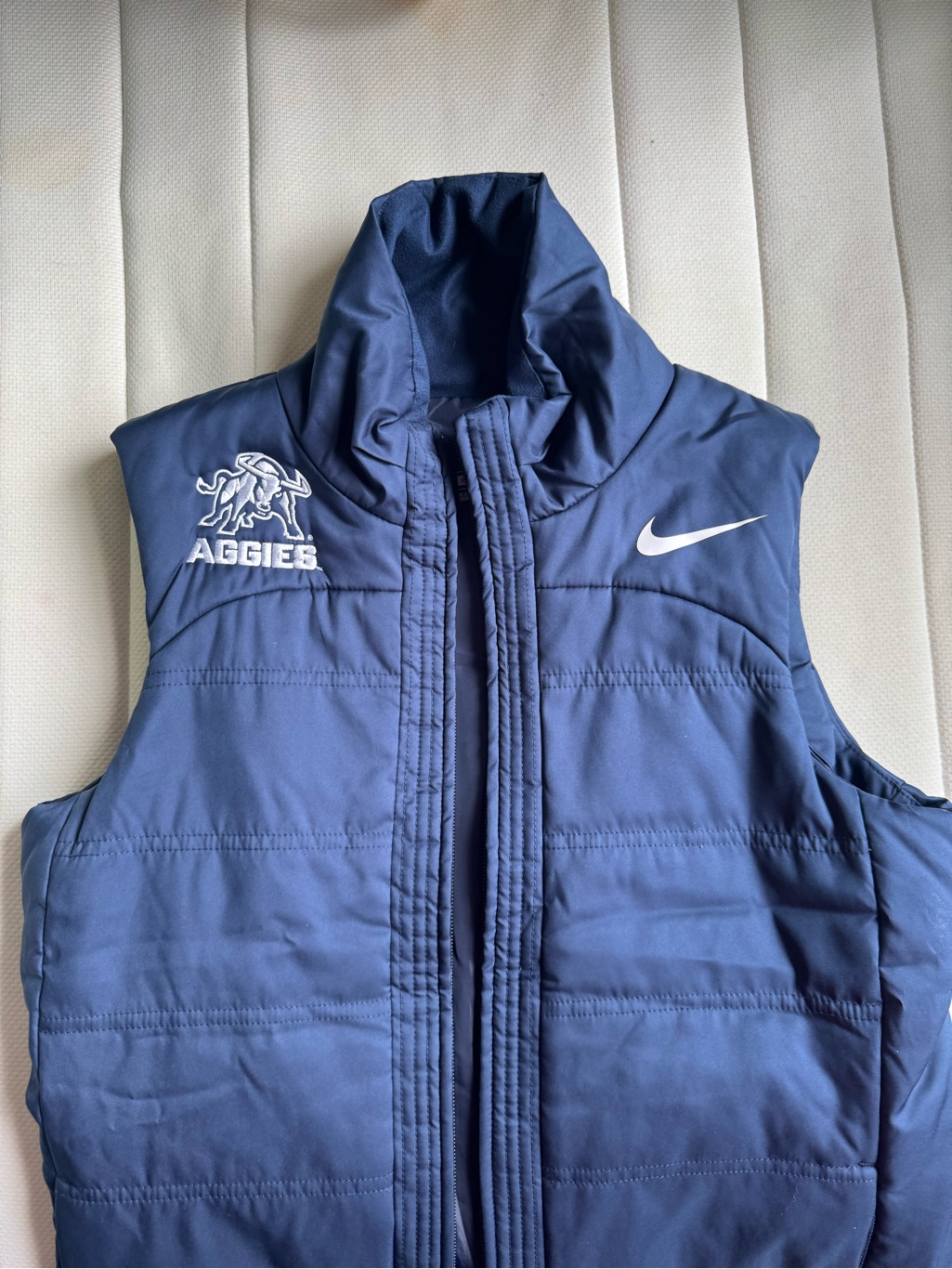 Utah State Nike Navy Quilted Puffer Vest